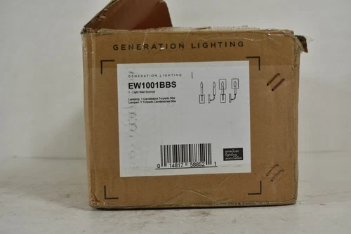 Ellen Degeneres EW1001BBS Brianna 1 Light Wall Sconce Candelabra Torpedo - Picture 4 of 5