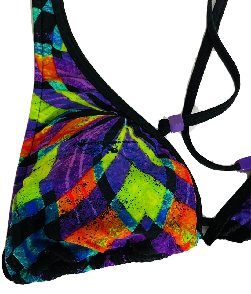 Rip Curl Isla 3 Vías Top Triángulo Bikini Natación Halter Bandeau Convertible Pequeño Nuevo Foto 3 de 4