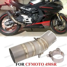 Slip On For Cfmoto 450sr 450ss Nk 22-25 Motorcycle Exhaust Mid Link Pipe 51mm Slip On For Cfmoto 450sr 450ss Nk 22-25 Motorcycle Exhaust Mid Link Pipe 51mm