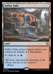 Sulfur Falls #333 Commander: Bloomburrow Rare Land MTG