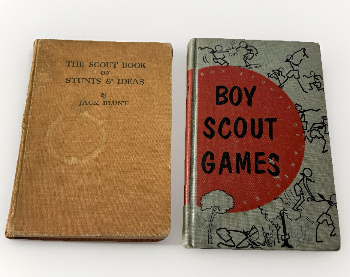 Set of 2 BSA Hardbacks Games (1952) and Stunts & Ideas (No Date) BO-368