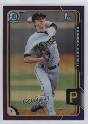 2015 Bowman Draft Chrome Purple Refractor 53/250 Brandon Waddell #77 1u95