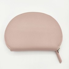 ANVOCOEUR Unused Perrine Short Wallet Cowhide Leather Zipper Pale pink 6-021...