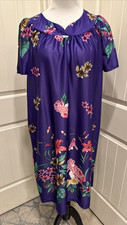 Anthony Richard s Muu Muu SZ M Purple Floral Lounger Cottagecore Housedress