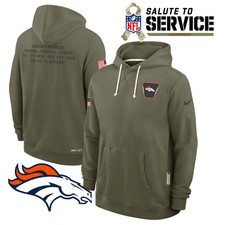 Denver Broncos 2025 Nike Olive Salute to Service Dri-FIT Hoodie