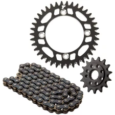 Tusk Alloy Kit & O-Ring Chain Black Rear Sprocket For Honda TRX 450ER 2006-2009