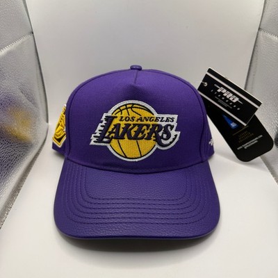 Pro Standard Los Angeles Lakers NBA Purple Strapback Hat Leather Brim New NWT