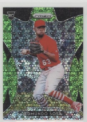 2019 Prizm Tier III Lime Green Donut Circle 130/199 Edmundo Sosa Rookie RC 02l6