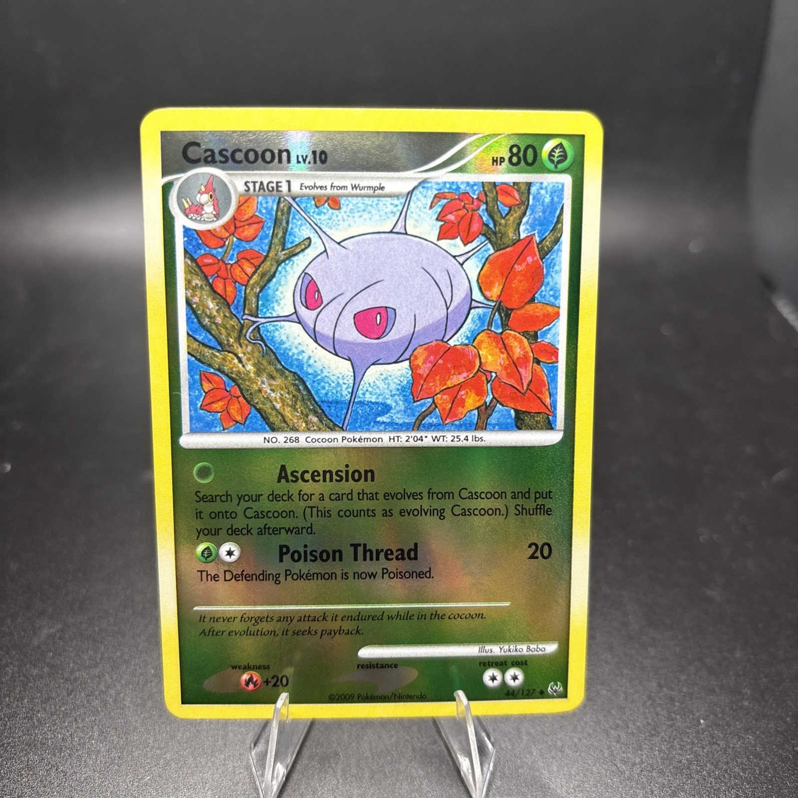 Cascoon Reverse Holo Uncommon Platinum 44/127 Vintage Pokémon Card NM -j