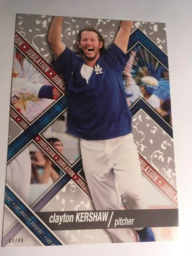 2017 Topps High Tek Jubilation 5x7 Clayton Kershaw Dodgers JCK #'d /49
