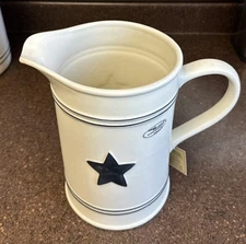 Park Designs Country Star Discontinued Rare Handpainted Pitcher 72 Ounces