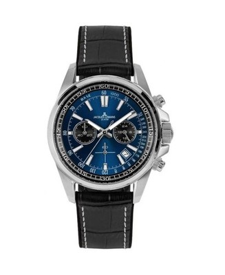 JACQUES LEMANS Men Analog Quartz Casual Watch Classic Dress Blue Dial Waterproof