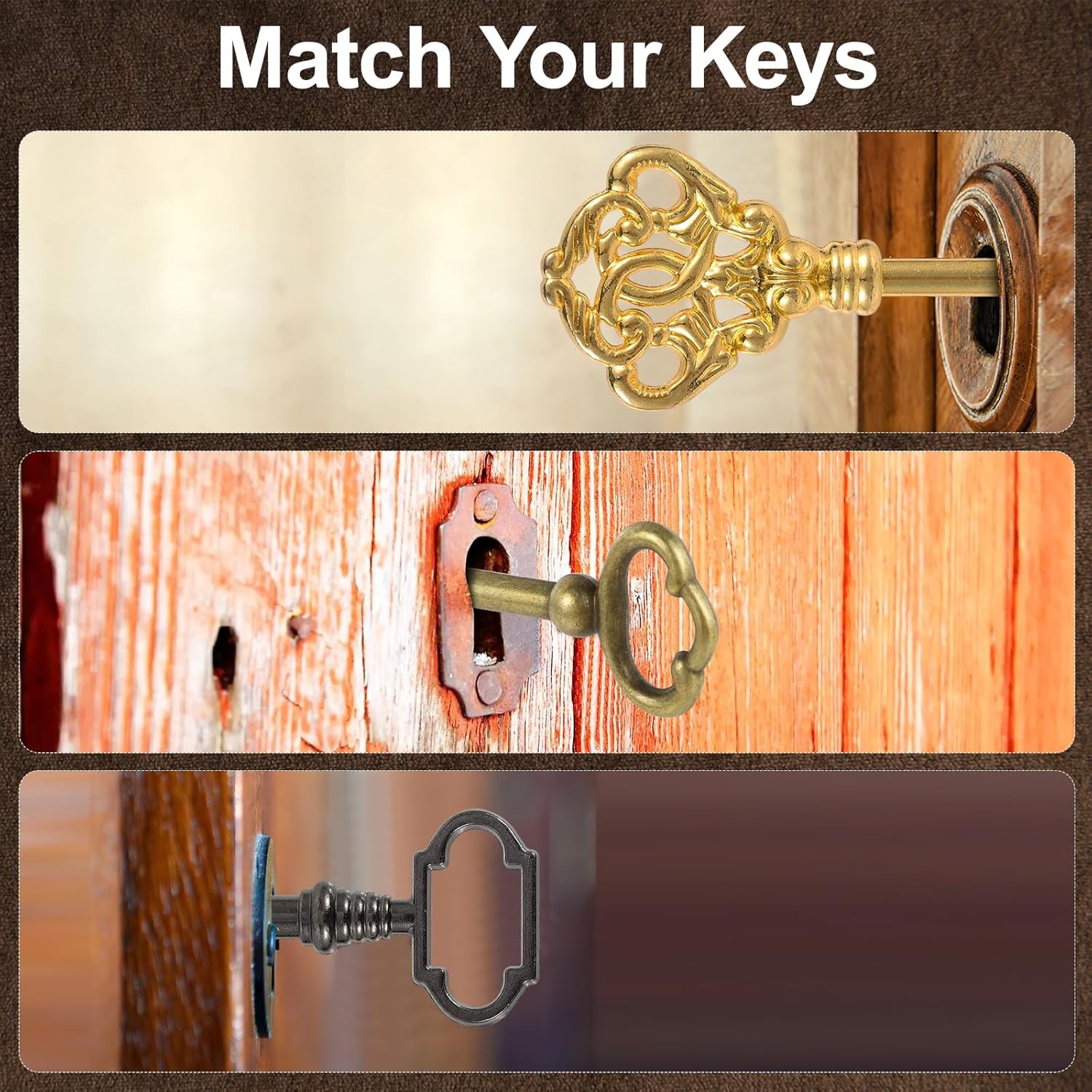 12PCS Hollow Barrel Skeleton Key, Universal as shown in the figure 