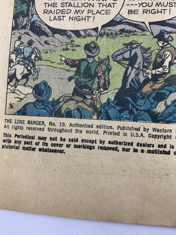 Comic Book  The Lone Ranger ~ No. 19 Whitman 1957 Painted Cover - Image 4 of 4