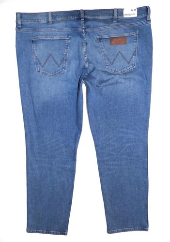 WRANGLER - Pantalones de mezclilla para hombre NUEVO Greensboro 803 regular calce recto 46" W X 34" L azul - Imagen 3 de 6