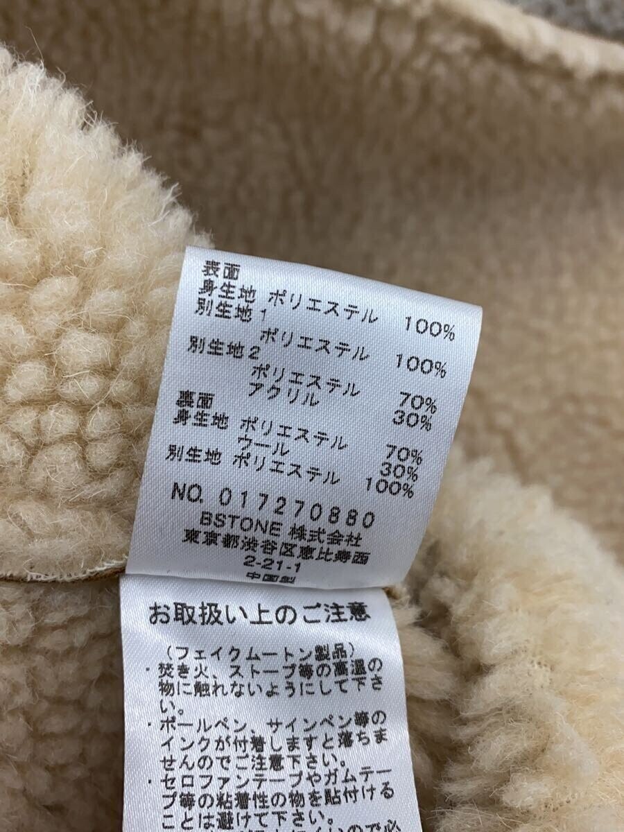 AMERI FUR DOCKING MOUTON COAT Polyester BEG Solid… - image 4