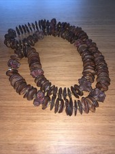 Vintage Wooden Coconnut Shell Hand Made  Necklace