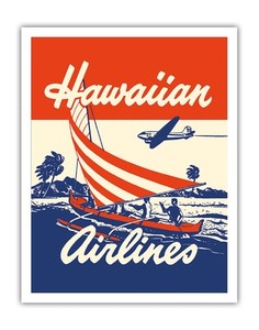 98年旧ロゴHAWAIIAN AIRハワイアン航空オリジナルカレンダーポスター6 Hawaiian Airlines Poster | eBay