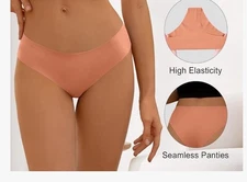 DEANGELMON Women Seamless Bikini  Underwear Invisible No Show Panties M