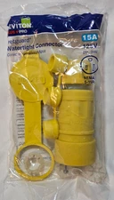 Leviton 15 Amp 125-Volt Wetguard Straight Blade 3-Wire Connector in Yellow
