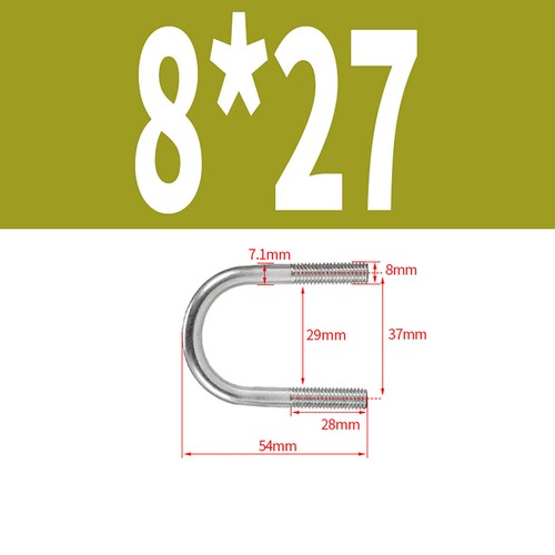 M6 M8 M10 M12 304 A2 Stainless U Bolts Exhaust Clamps U-shaped Pipe Clamp - Picture 18 of 52