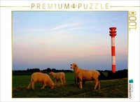 Calvendo Puzzle Schafe Am Leuchtturm 1000 Teile Puzzle Quer | 1000 Teile Lege-Gr