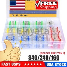 340/240PCS Solder Stick Waterproof Seal Sleeve Heat Shrink Butt Wire Connectors