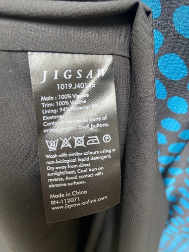 Jigsaw Spot Kleid Gr. 12 schwarz blau - Bild 4 von 4