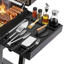Silicone Grill Mat for Blackstone - BBQ Griddle Tools Side with Black