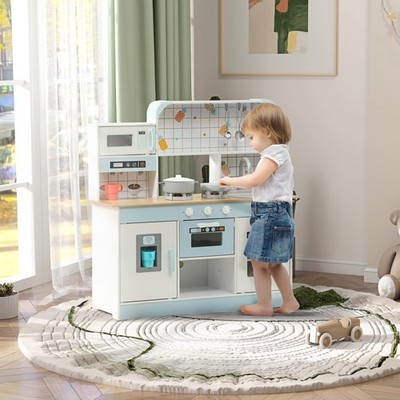 Spielzeugküche, Rollenspielküche mit Sound, Licht, Kochfeld, Kaffeemaschine