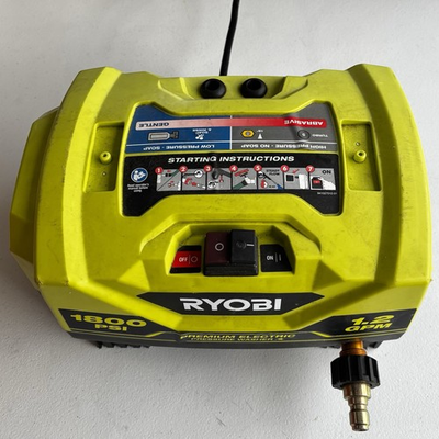 #ad Ryobi 1800 PSI Electric Pressure Washer Compact Power Washer Unit Only Tested $39.00