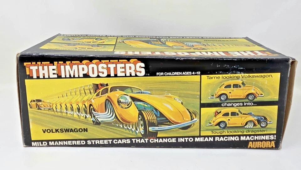 Volkswagen Dragster Beatle 1972 vintage Aurora "The Imposters" con caja original Foto 3 de 4