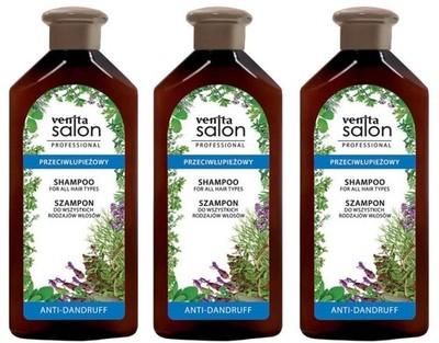 Shampoo Anti-Schuppen 3 x 500 ml Venita Haarshampoo Salon Professional