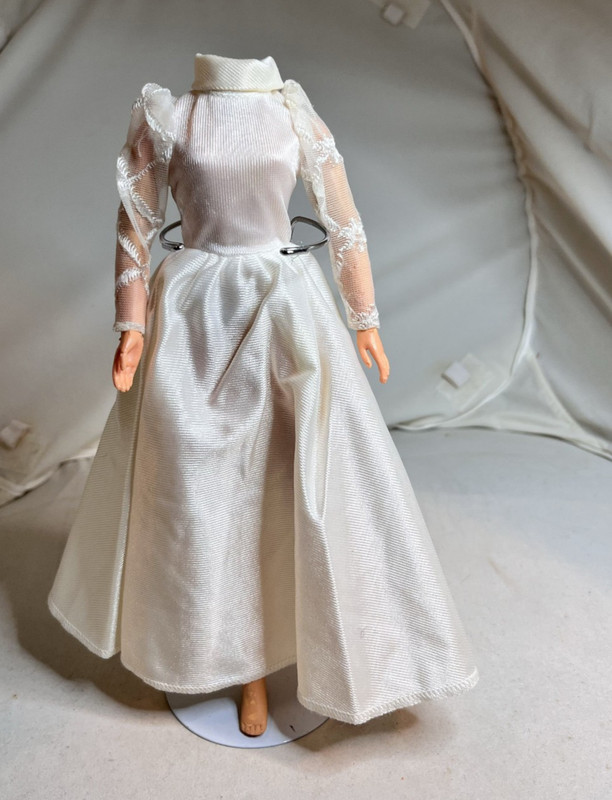 Vintage Orig. 80s Susi Estrela Brazil puffy sleeve bride dress Tammy Ideal Sindy