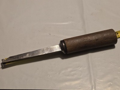 VINTAGE I. SORBY Punch English 7/32'' Pig Sticker Mortise Tang Handle WOOD CHISEL