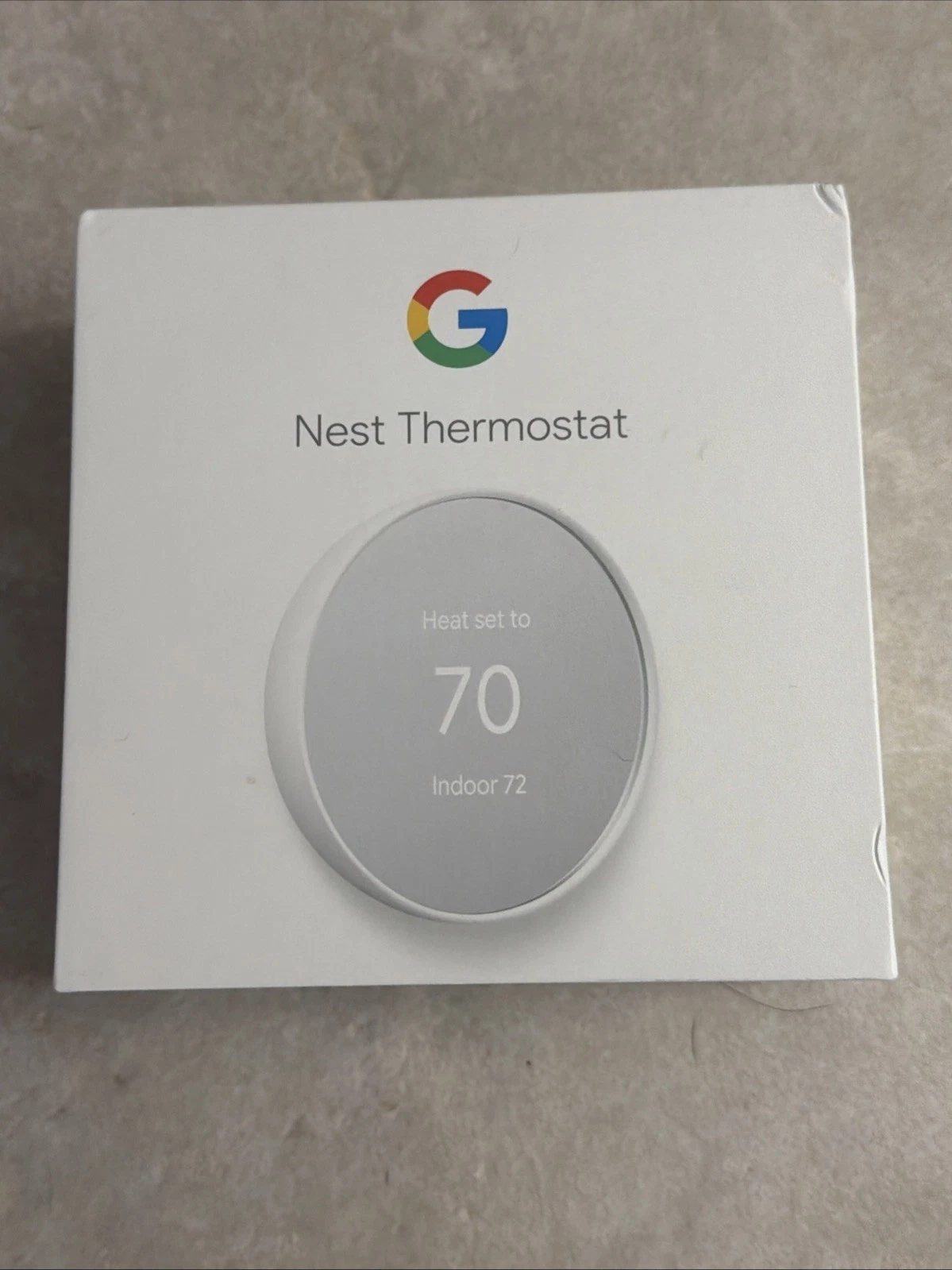Google Nest Smart Thermostat 4th Gen Snow G4CVZ-US New Open Box