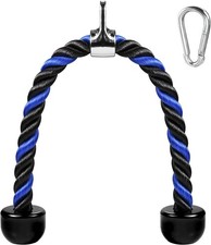 Deluxe Tricep Rope Pull Down Cable, 27  36 Inch Rope Length