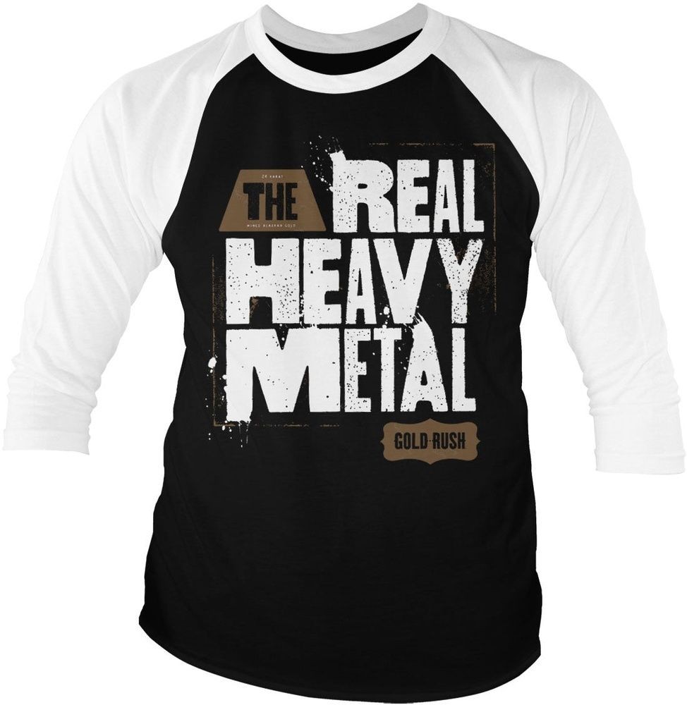 Gold Rush Real Heavy Metal Baseball 3/4 Sleeve Tee DC-19-GR003-H86-9