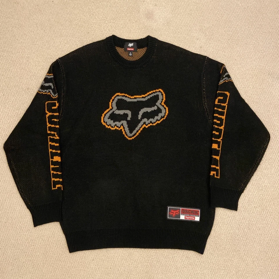 Supreme X Fox Racing Sweater Black - Image 3 of 4