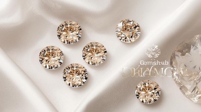   6 PCS 2 Ct Champagne Diamonds | VVS1 | Loose Premium Quality  