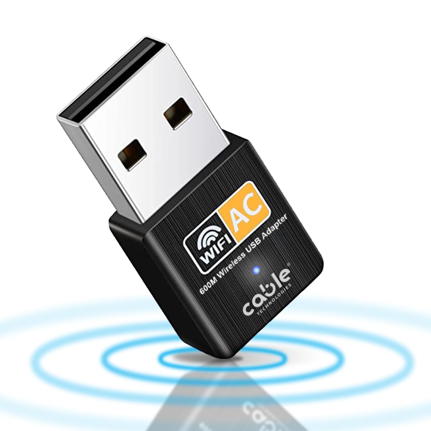 Chiavetta Wifi Usb Dual Band 2.4/5GHz, Antenna Wifi 600 mbps, Plug and Play, Ada