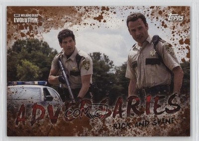 2017 Topps The Walking Dead Evolution Adversaries Brown /99 Rick vs Shane 10k8