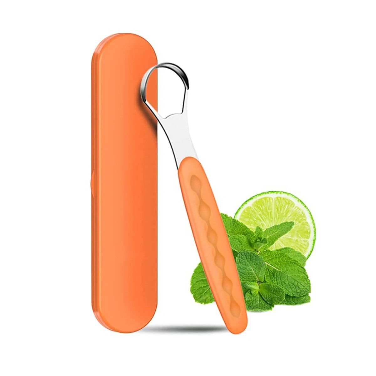Tongue Tounge Cleaner Scraper Dental Care Oral Hygiene Mouth Kit Stainless Steel