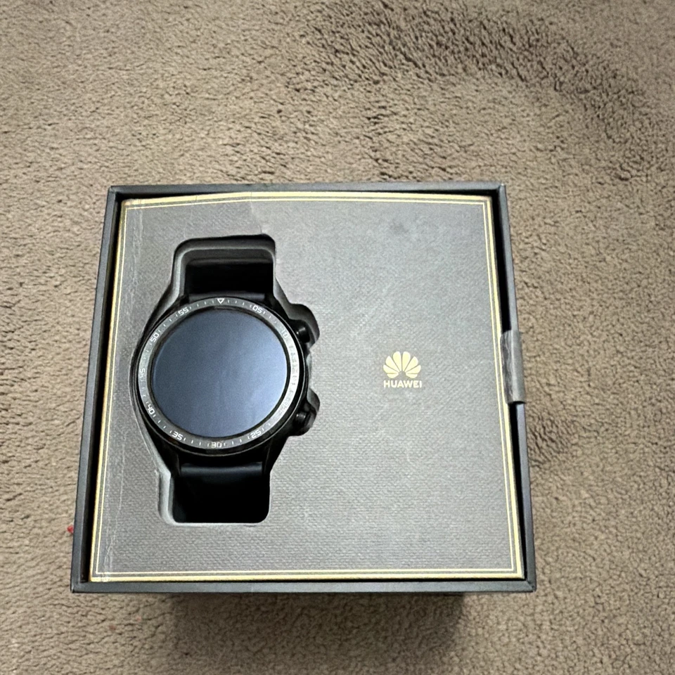 Huawei Watch GT 446mm Black Stainless Steel Smartwatch Silicone Band Touchscreen, photo 2 of 3