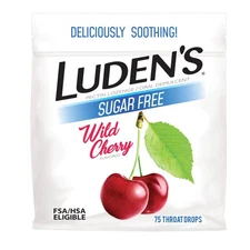 Luden's Sore Throat Drops, For Minor Sore Throat Relief, Sugar Free Wild Cher...