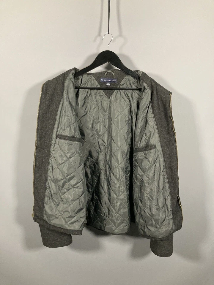 TOMMY HILFIGER WOOL BLEND Jacket - Large - Charcoal - Great Condition - Men’s - Image 4 of 4