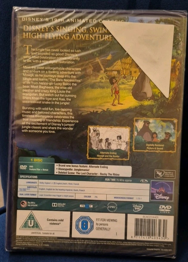 Lady & The Tramp + Jungle Book Diamond Edition DVD's NEW Sealed Walt Disney - Image 4 of 4