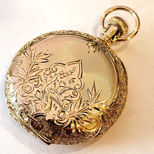 F31 SPECTACULAR minty 1893 14k SOLID GOLD WALTHAM ANTIQUE WATCH! SERVICED!