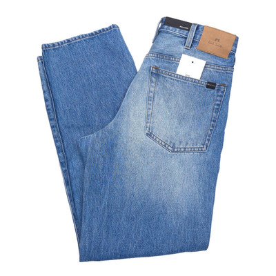 PS Paul Smith Jeans Mens 33 Relaxed-Fit Light Base Blue Embroidered Coin Pocket