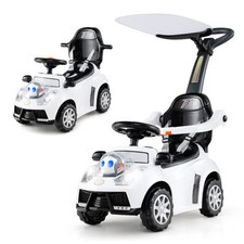 Costway 3-in-1 Push Car for Toddler Stroller Sliding Walking Car for Boys and Gi